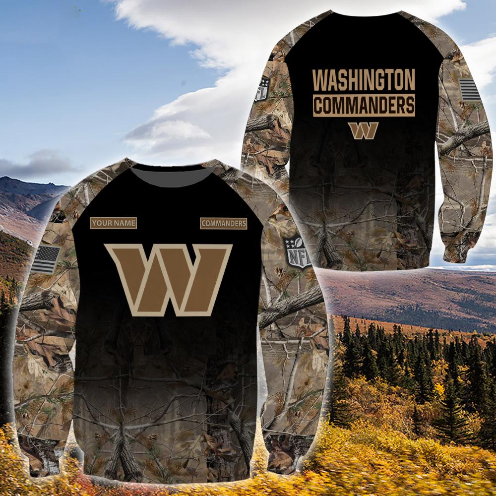 Washington Commanders Personalized Hunting Camo Hoodie,T-Shirt, Sweatshirt, Zipper - Famjoys Washington Commanders Personalized Hunting Camo Hoodie,T-Shirt, Sweatshirt, Zipper - Famjoys