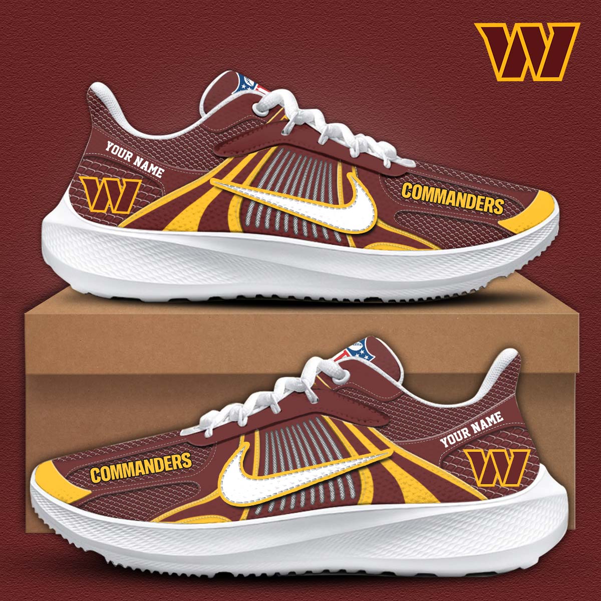 Washington Commanders Personalized Shoes - Famjoys Washington Commanders Personalized Shoes - Famjoys