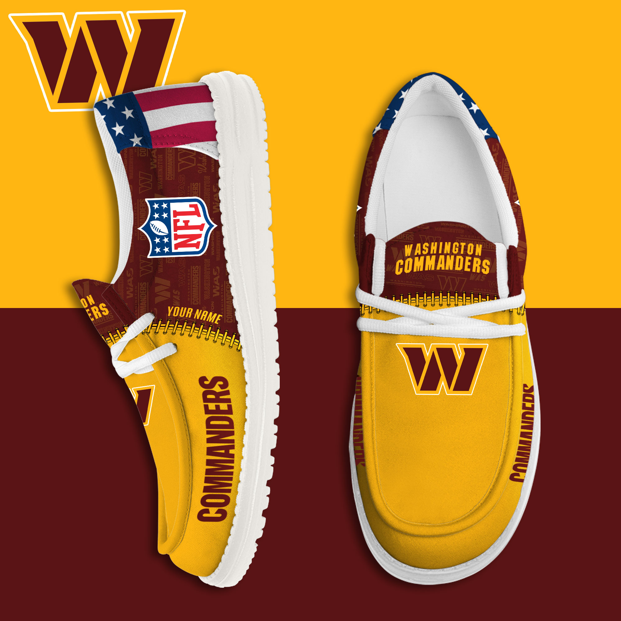 Washington Commanders Personalized Shoes - Famjoys Washington Commanders Personalized Shoes - Famjoys