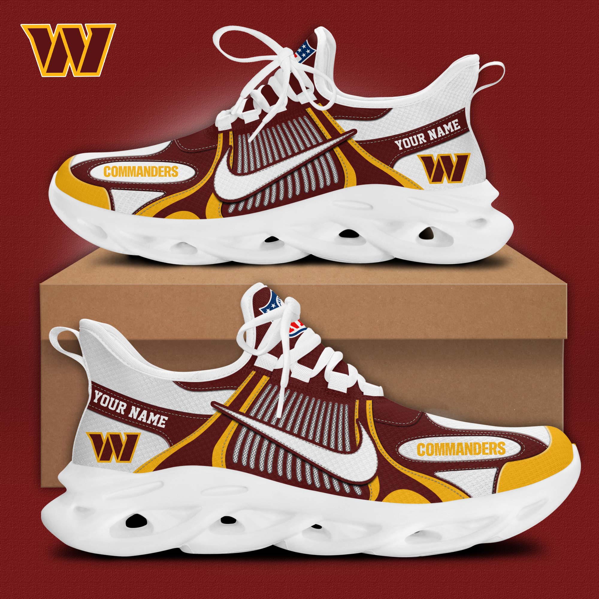 Washington Commanders Personalized Shoes - Famjoys Washington Commanders Personalized Shoes - Famjoys