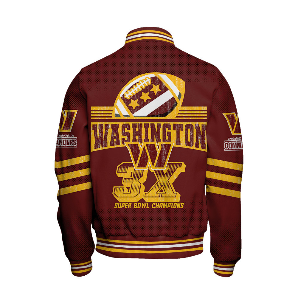 Washington Commanders Proud Of Every Championship Win Unisex Varsity Jacket - Famjoys Washington Commanders Proud Of Every Championship Win Unisex Varsity Jacket - Famjoys