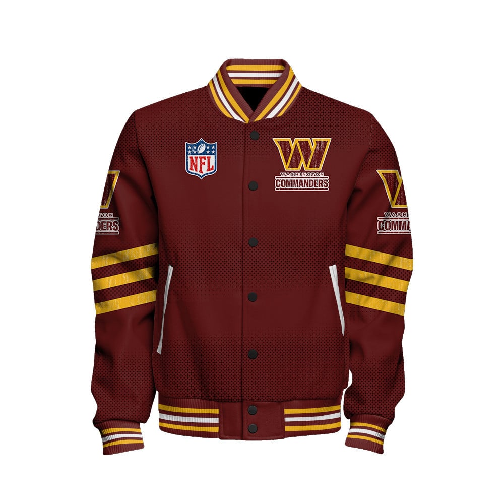 Washington Commanders Proud Of Every Championship Win Unisex Varsity Jacket - Famjoys Washington Commanders Proud Of Every Championship Win Unisex Varsity Jacket - Famjoys