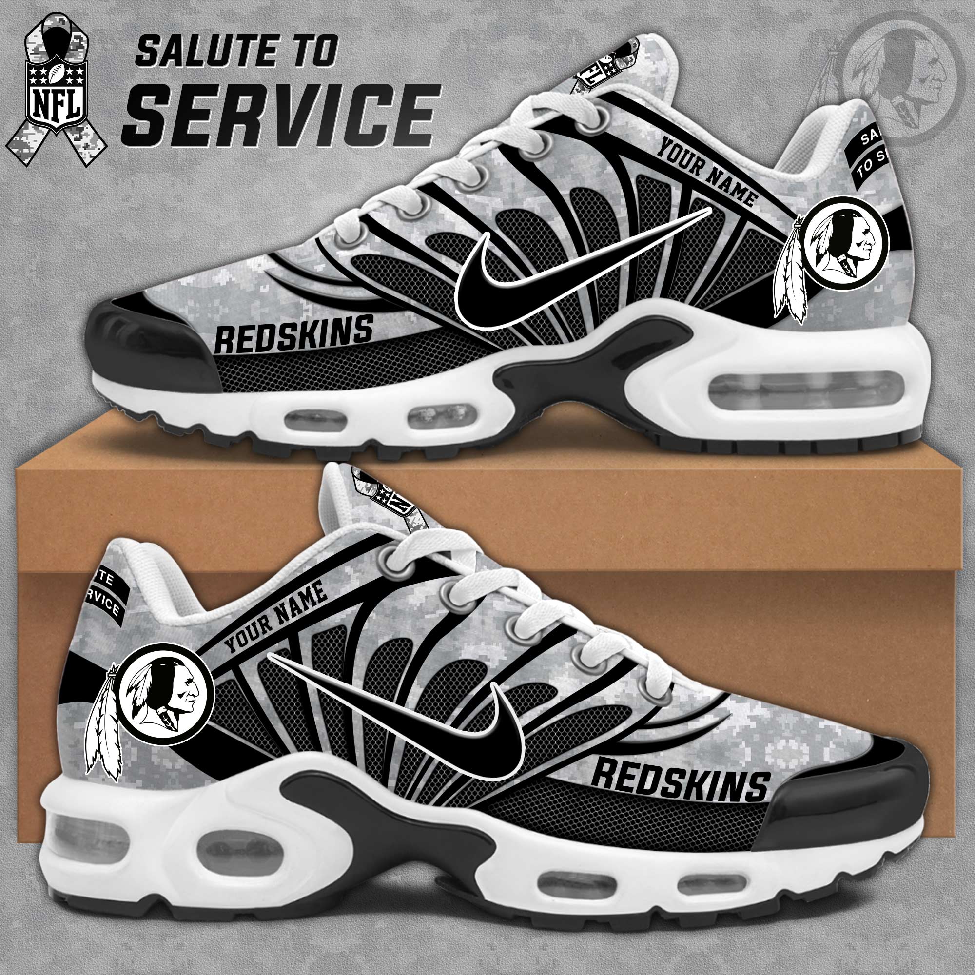 Washington Commanders Redskins Veterans Day Shoes - Famjoys Washington Commanders Redskins Veterans Day Shoes - Famjoys