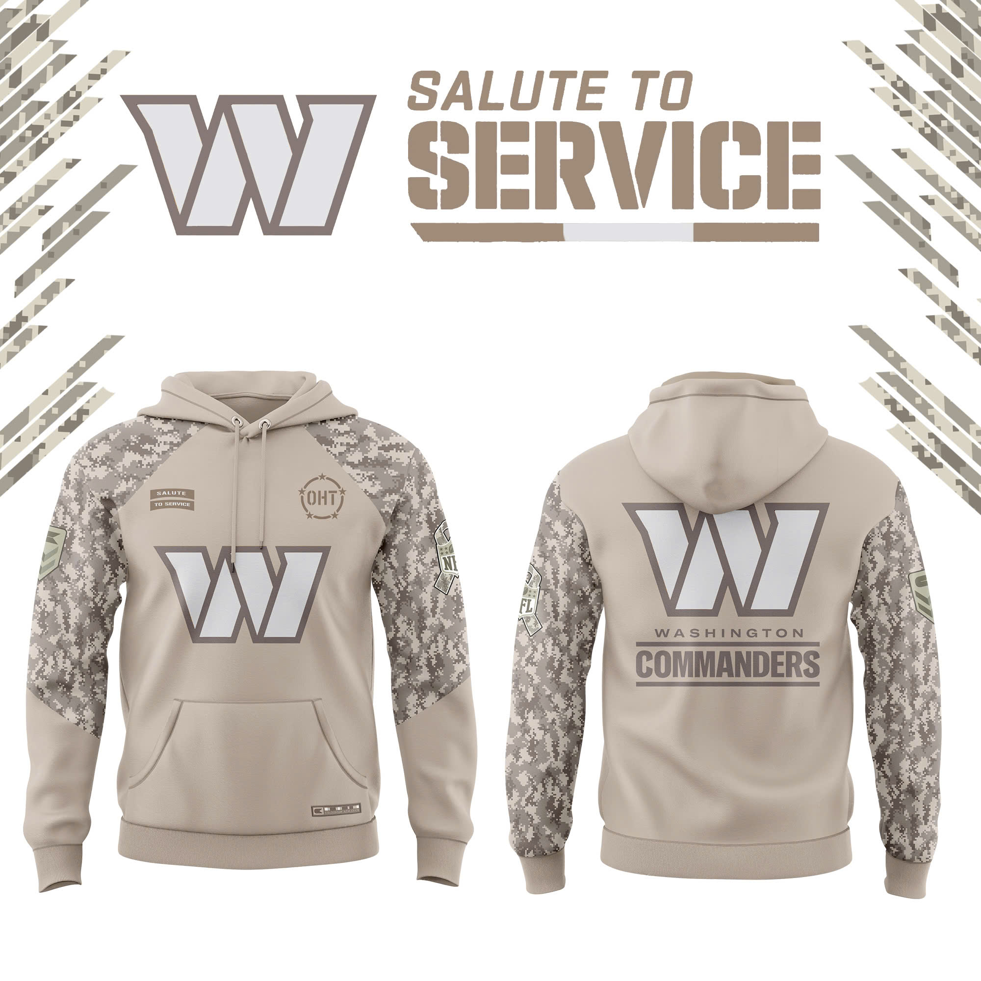 Washington Commanders Salute to Service Club Fleece Edition Hoodie - Famjoys Washington Commanders Salute to Service Club Fleece Edition Hoodie - Famjoys