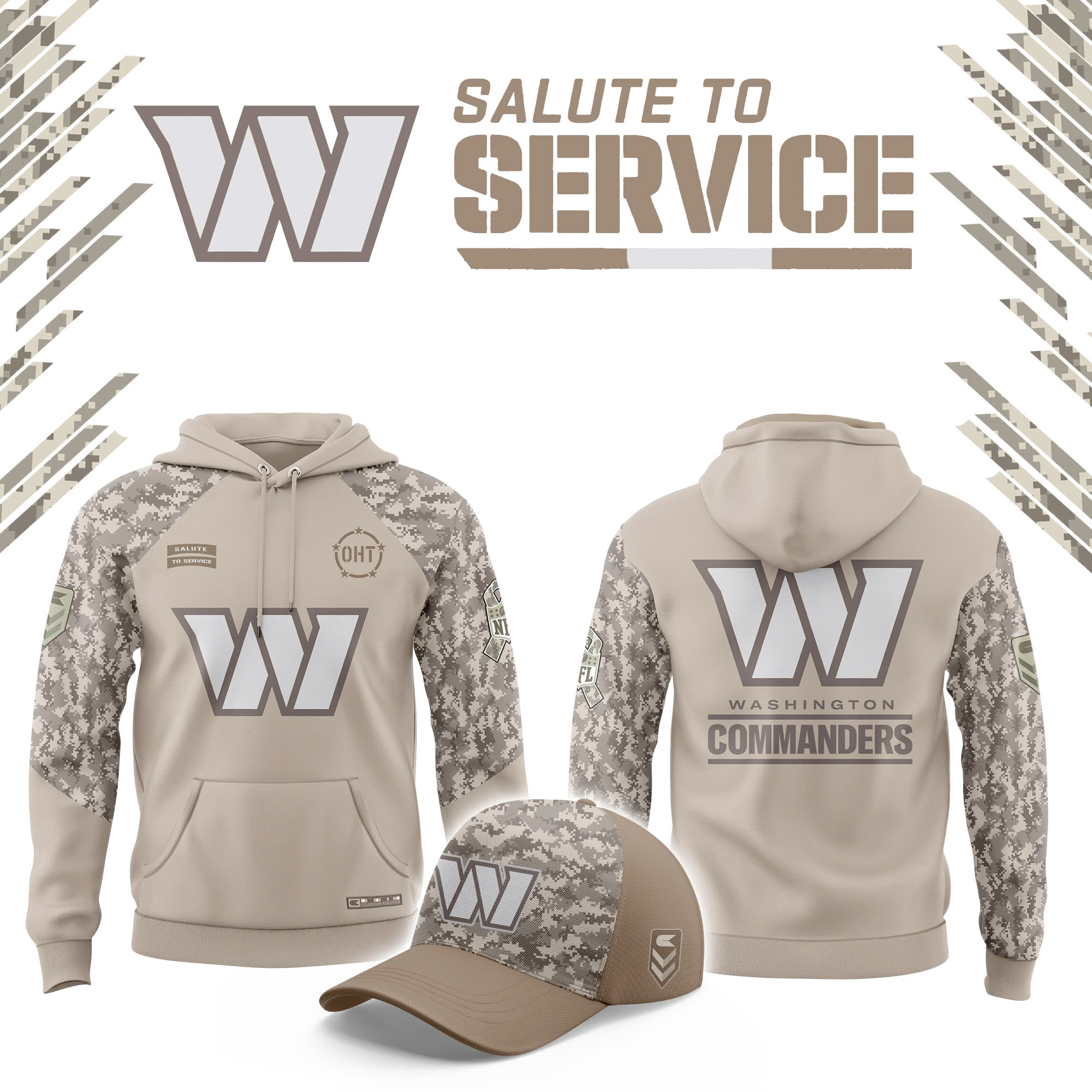 Washington Commanders Salute to Service Club Fleece Edition Hoodie - Famjoys Washington Commanders Salute to Service Club Fleece Edition Hoodie - Famjoys