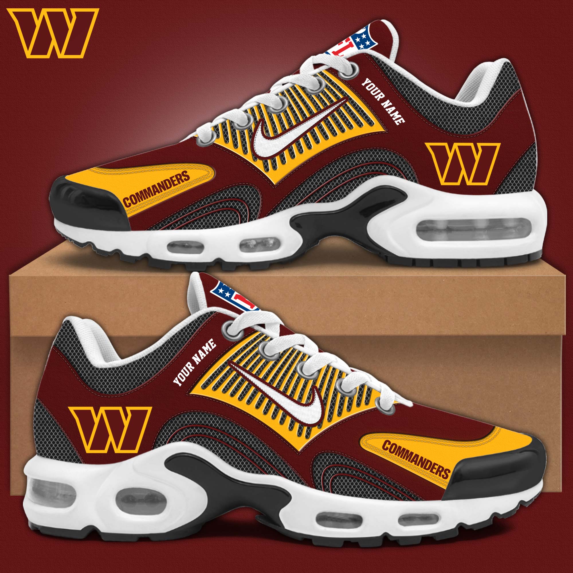 Washington Commanders Sneaker - Famjoys Washington Commanders Sneaker - Famjoys
