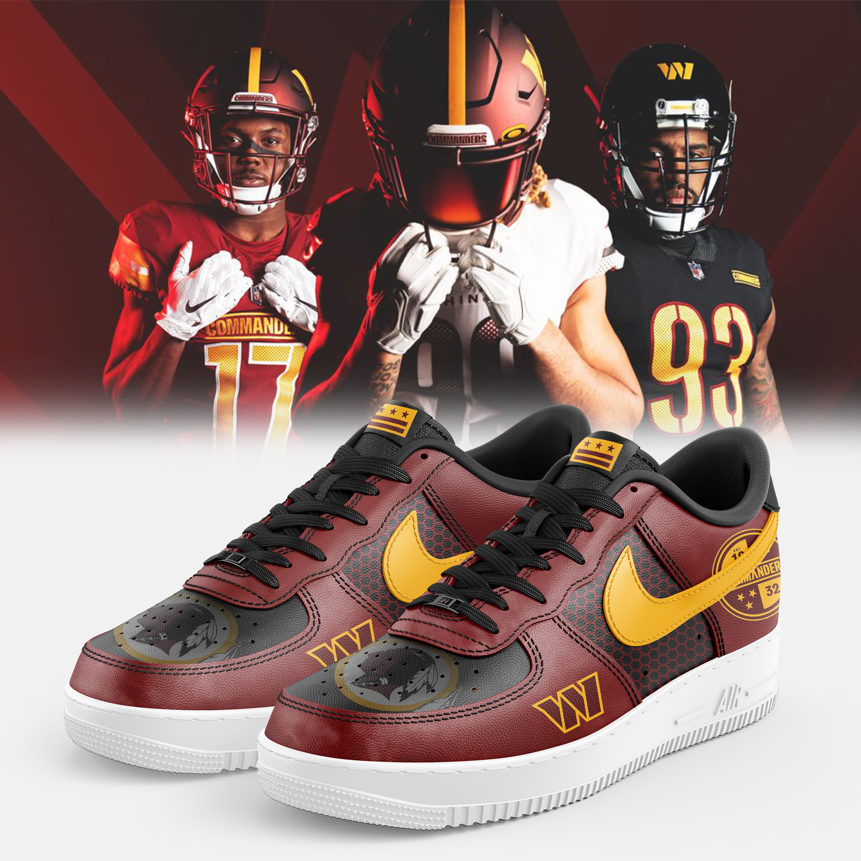Washington Commanders Sneakers Shoes For Fan