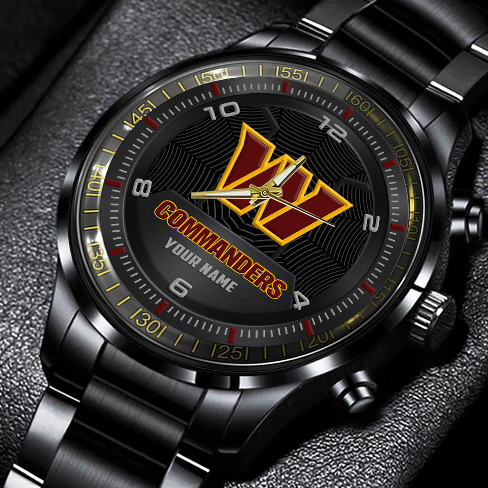 Washington Commanders Stainless Steel Watch - Famjoys Washington Commanders Stainless Steel Watch - Famjoys