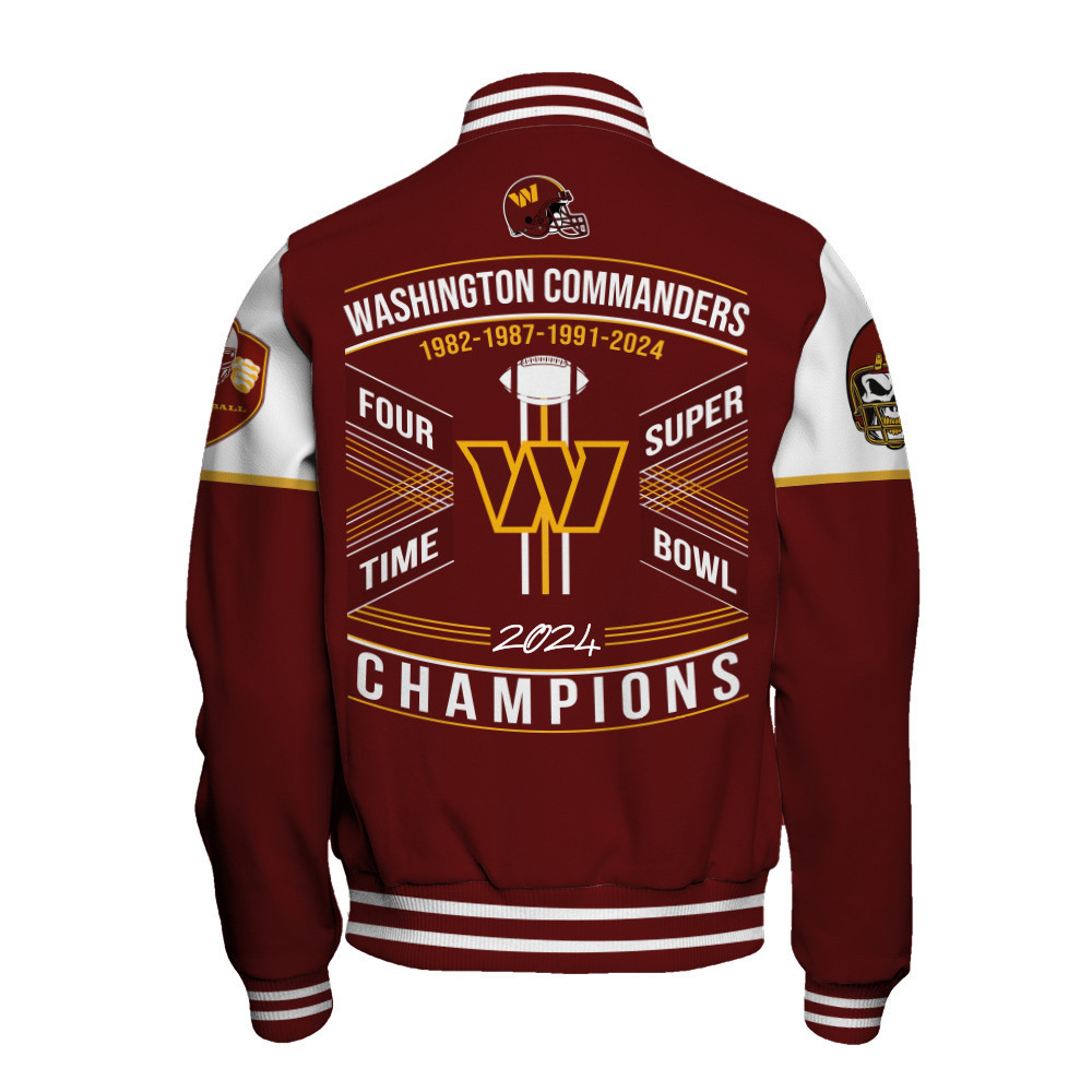 Washington Commanders Super Bowl LIX A New Pinnacle Varsity Jacket - V1 - Famjoys Washington Commanders Super Bowl LIX A New Pinnacle Varsity Jacket - V1 - Famjoys