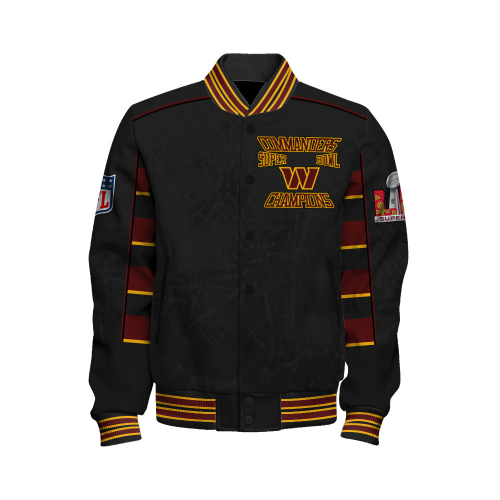 Washington Commanders Super Bowl LIX Champion's Style Varsity Jacket - Famjoys Washington Commanders Super Bowl LIX Champion's Style Varsity Jacket - Famjoys