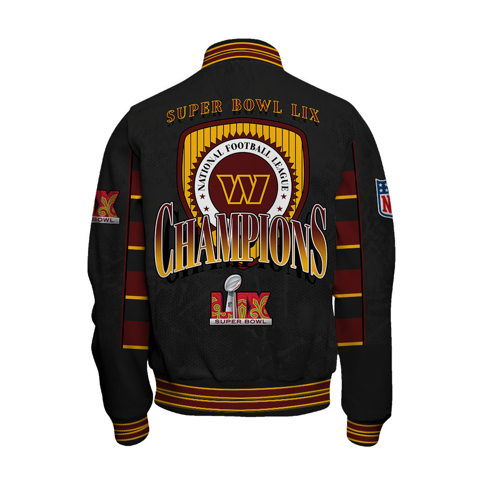 Washington Commanders Super Bowl LIX Champion's Style Varsity Jacket - Famjoys Washington Commanders Super Bowl LIX Champion's Style Varsity Jacket - Famjoys