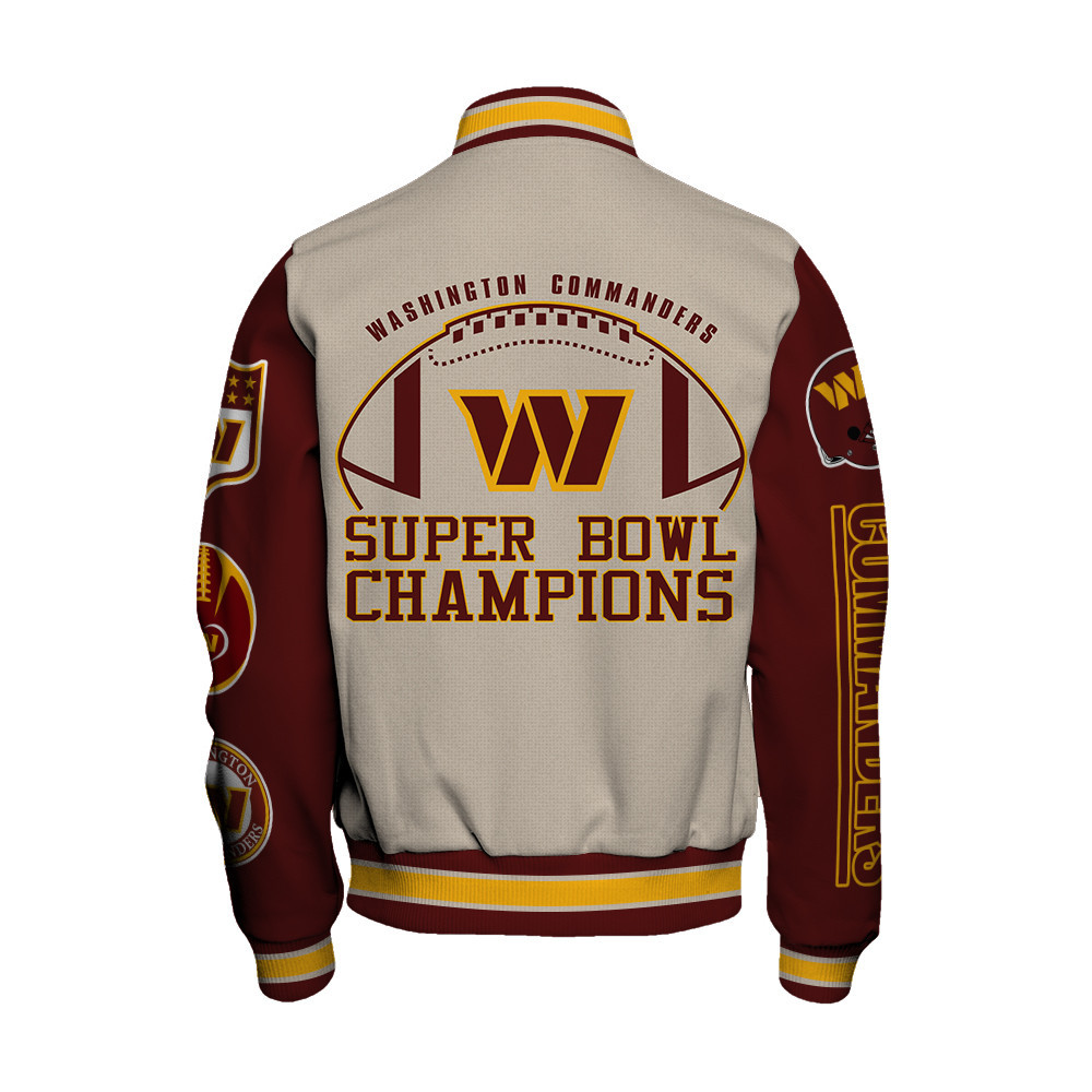 Washington Commanders Super Bowl LIX Lead The Way Varsity Jacket - Famjoys Washington Commanders Super Bowl LIX Lead The Way Varsity Jacket - Famjoys