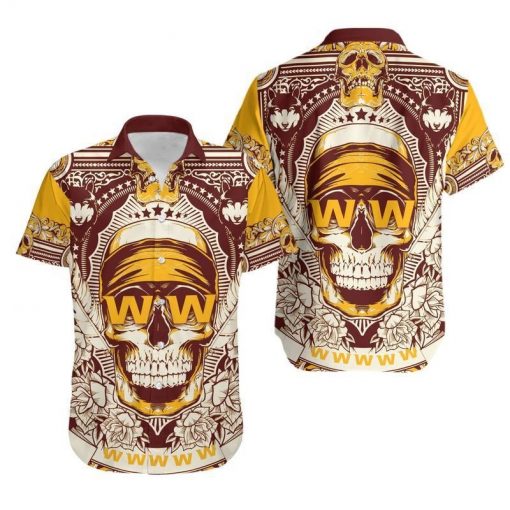 Washington Hawaiian 3D Shirt Skull 01 - Famjoys Washington Hawaiian 3D Shirt Skull 01 - Famjoys