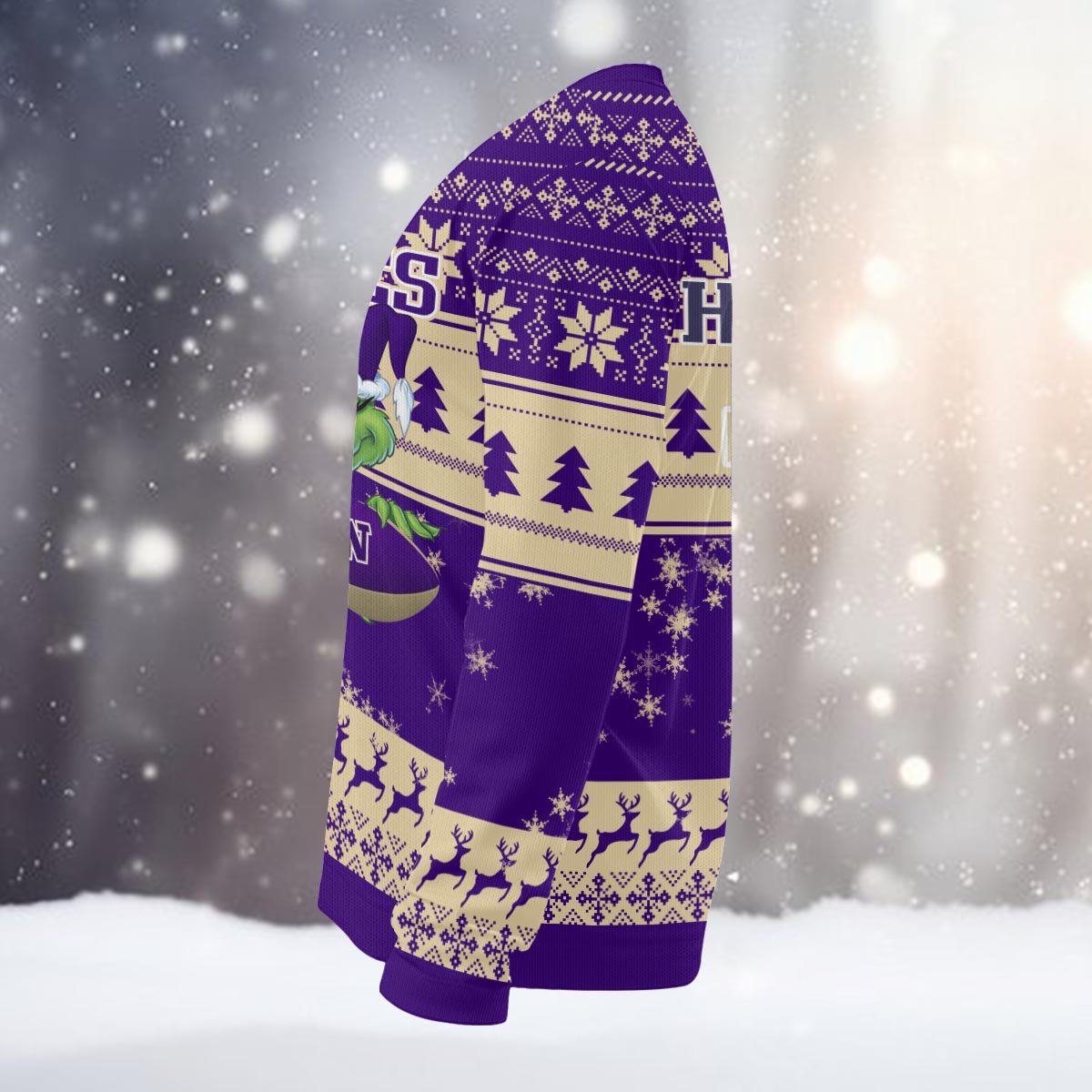 Washington Huskies Grinch Ugly Christmas Sweater - Famjoys Washington Huskies Grinch Ugly Christmas Sweater - Famjoys