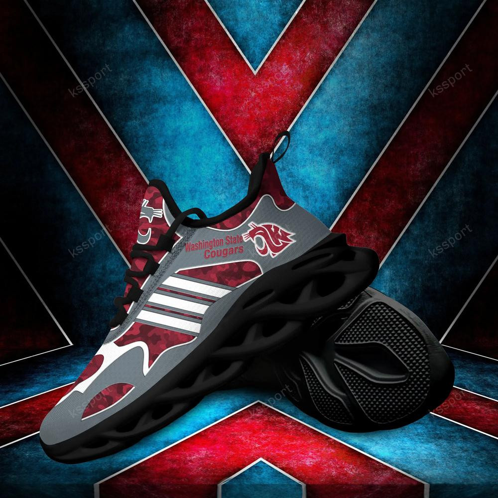 Washington State Cougars Max Soul Clunky, Camo Running Sneakers For Fan Ever - Famjoys Washington State Cougars Max Soul Clunky, Camo Running Sneakers For Fan Ever - Famjoys