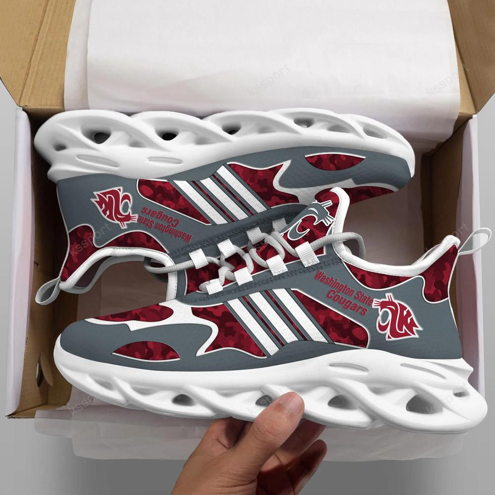 Washington State Cougars Max Soul Clunky, Camo Running Sneakers For Fan Ever - Famjoys Washington State Cougars Max Soul Clunky, Camo Running Sneakers For Fan Ever - Famjoys