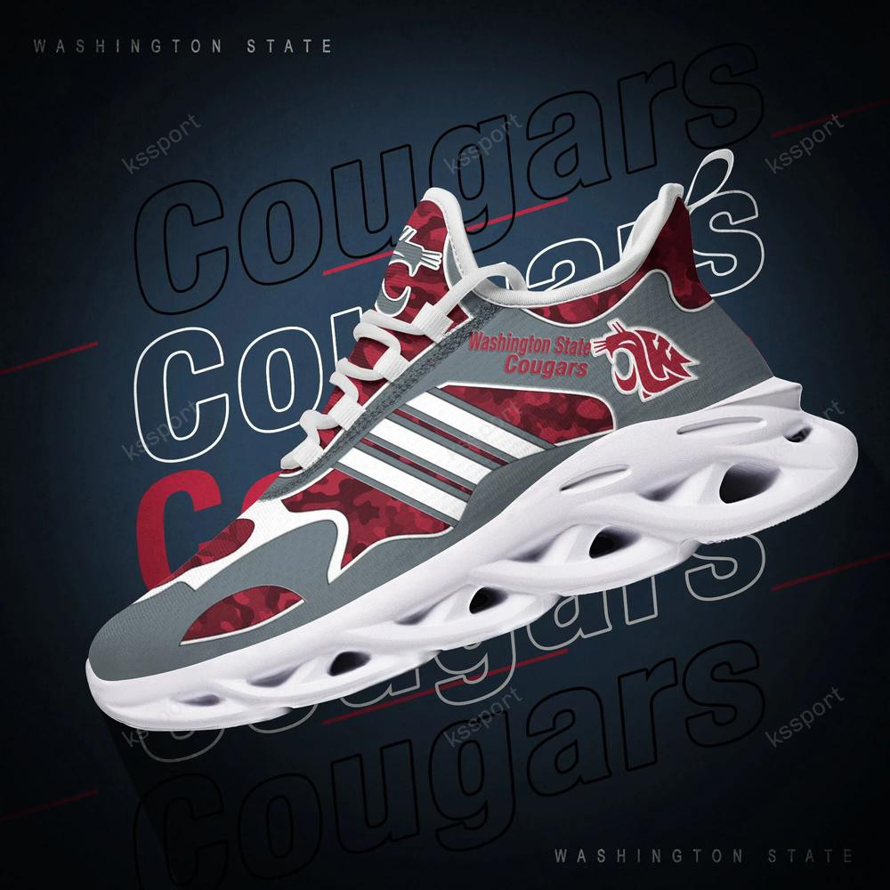 Washington State Cougars Max Soul Clunky, Camo Running Sneakers For Fan Ever - Famjoys Washington State Cougars Max Soul Clunky, Camo Running Sneakers For Fan Ever - Famjoys