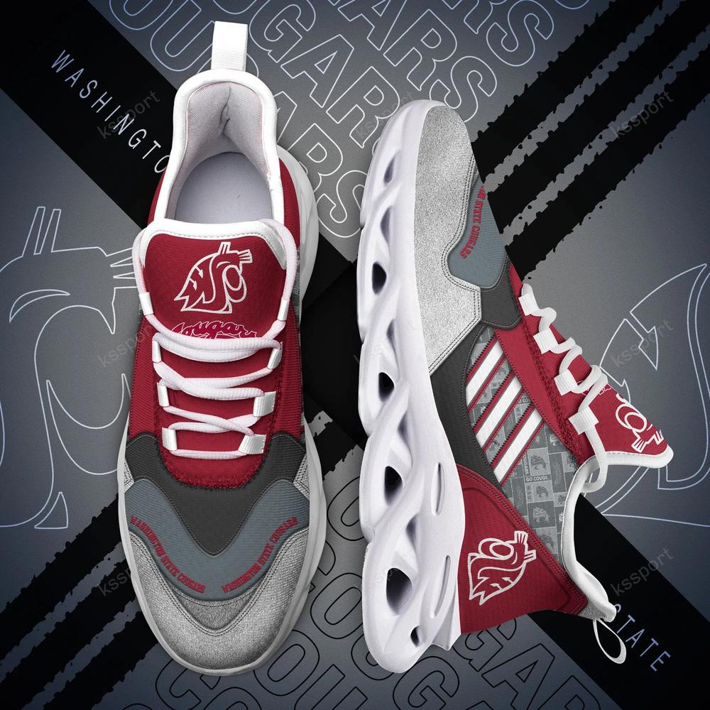 Washington State Cougars Max Soul Clunky, Running Sneakers - Famjoys Washington State Cougars Max Soul Clunky, Running Sneakers - Famjoys