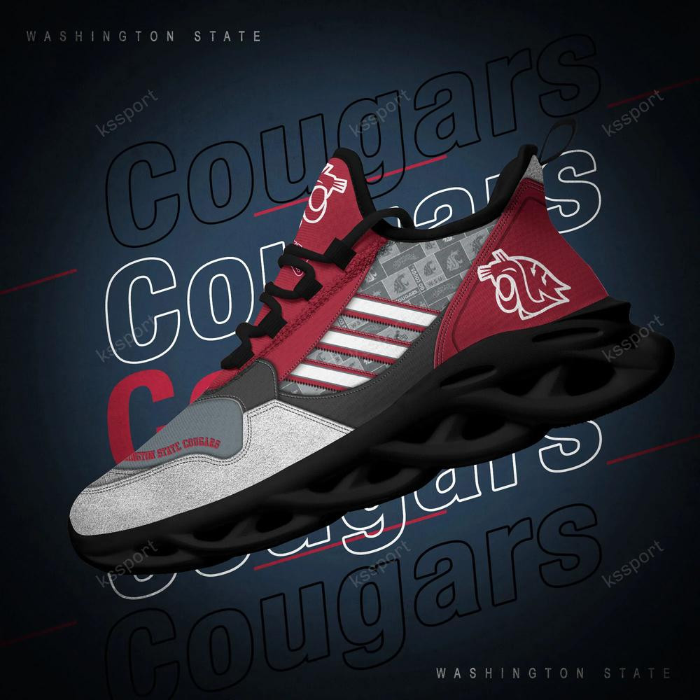 Washington State Cougars Max Soul Clunky, Running Sneakers - Famjoys Washington State Cougars Max Soul Clunky, Running Sneakers - Famjoys