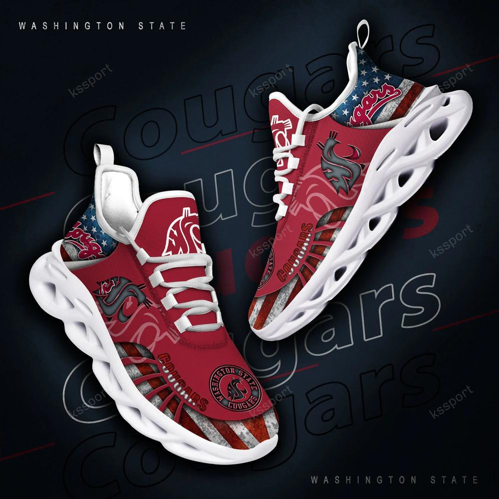 Washington State Cougars Max Soul Clunky Shoes - Famjoys Washington State Cougars Max Soul Clunky Shoes - Famjoys