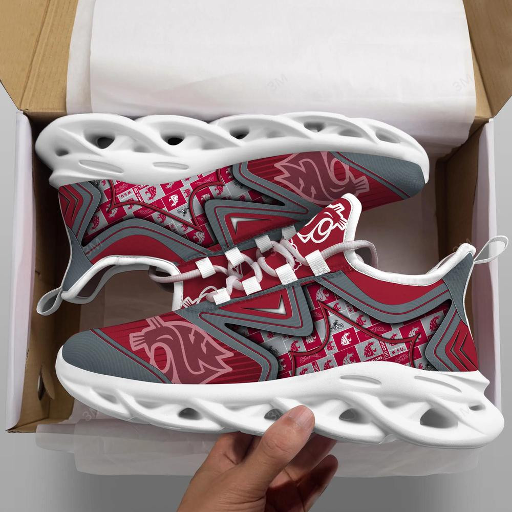 Washington State Cougars Max Soul Clunky Shoes - Famjoys Washington State Cougars Max Soul Clunky Shoes - Famjoys