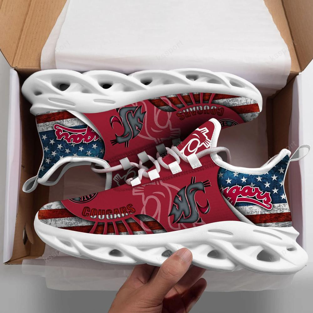 Washington State Cougars Max Soul Clunky Shoes - Famjoys Washington State Cougars Max Soul Clunky Shoes - Famjoys