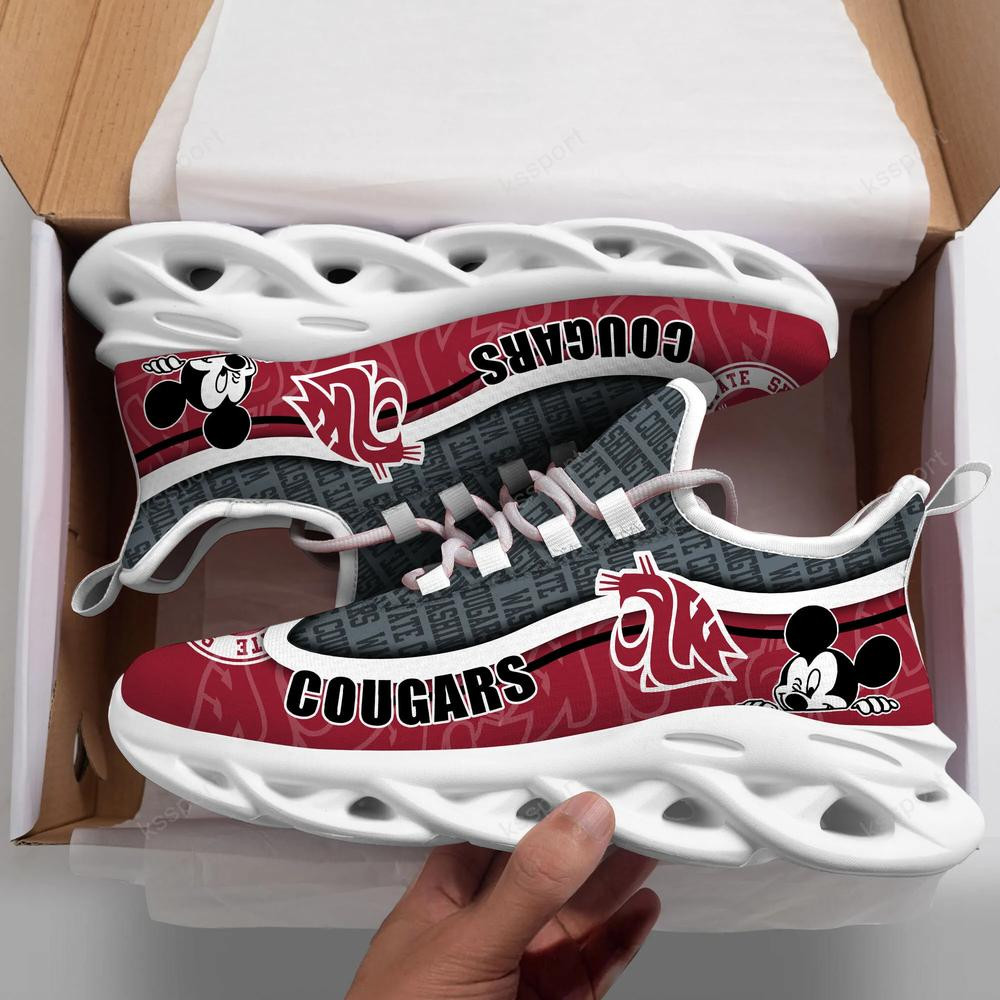 Washington State Cougars Max Soul Clunky Sneakers - Famjoys Washington State Cougars Max Soul Clunky Sneakers - Famjoys