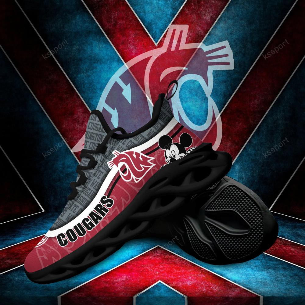 Washington State Cougars Max Soul Clunky Sneakers - Famjoys Washington State Cougars Max Soul Clunky Sneakers - Famjoys
