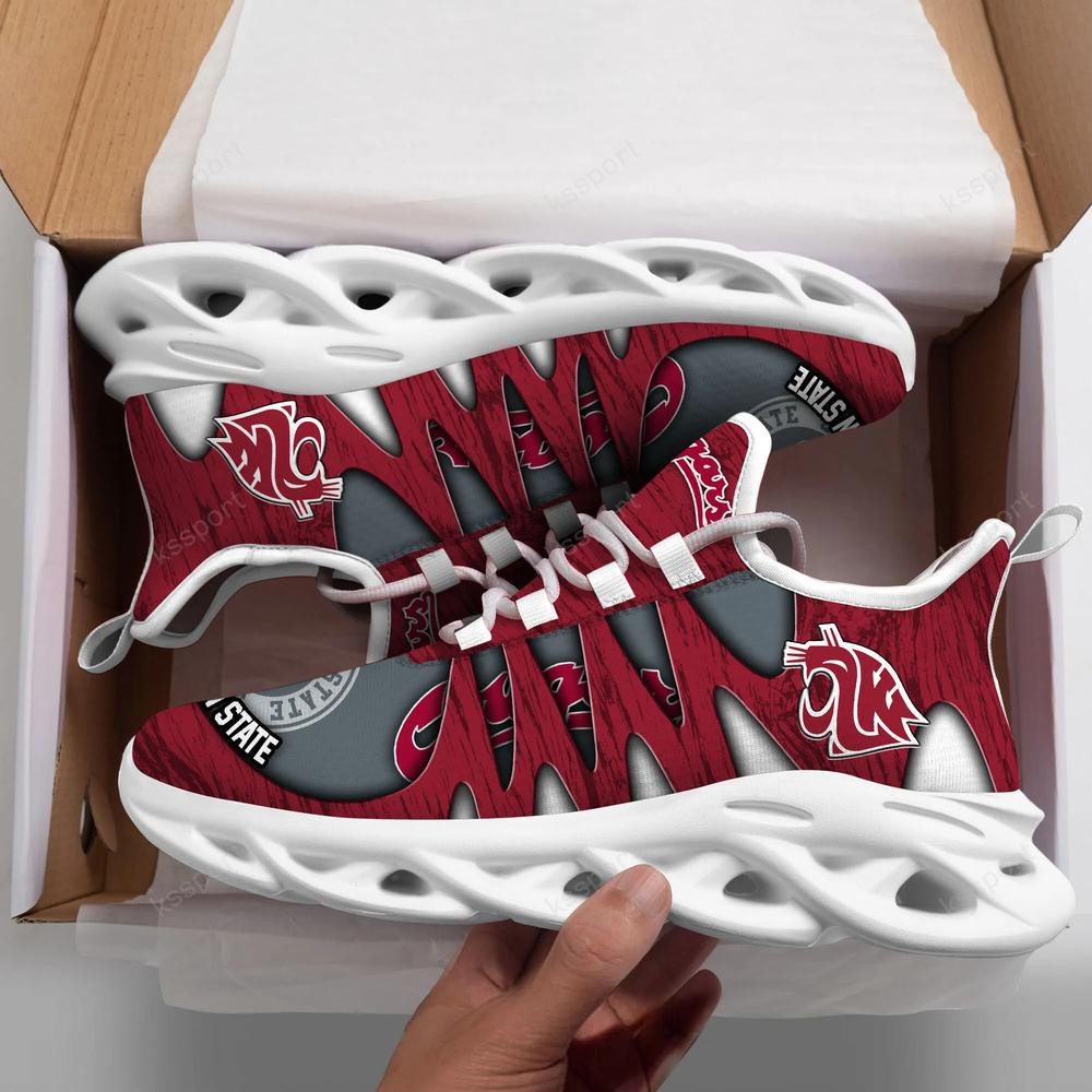 Washington State Cougars Max Soul Shoes, Running Sneakers - Famjoys Washington State Cougars Max Soul Shoes, Running Sneakers - Famjoys