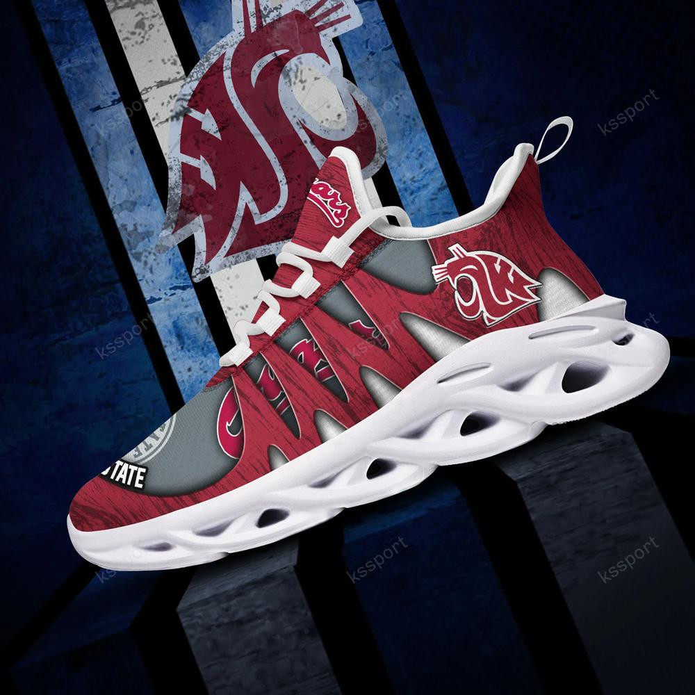 Washington State Cougars Max Soul Shoes, Running Sneakers - Famjoys Washington State Cougars Max Soul Shoes, Running Sneakers - Famjoys