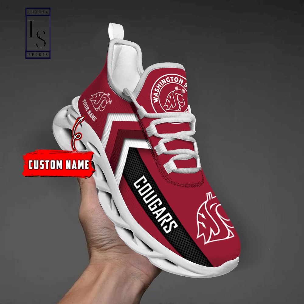 Washington State Cougars Personalized Max Soul Shoes - Famjoys Washington State Cougars Personalized Max Soul Shoes - Famjoys