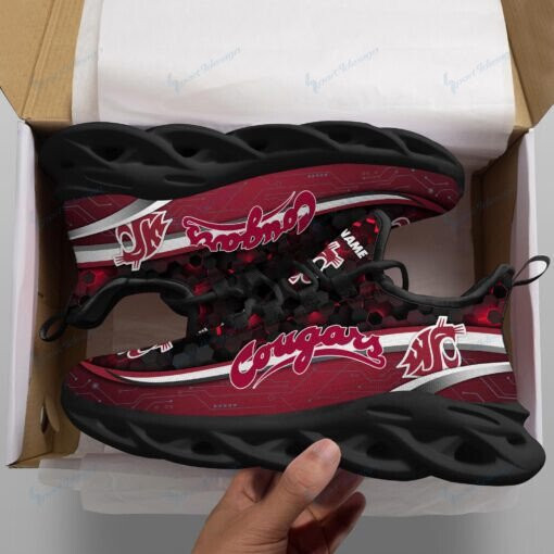 Washington State Cougars Personalized Max Soul YZ Running Sneakers 111 - Famjoys Washington State Cougars Personalized Max Soul YZ Running Sneakers 111 - Famjoys