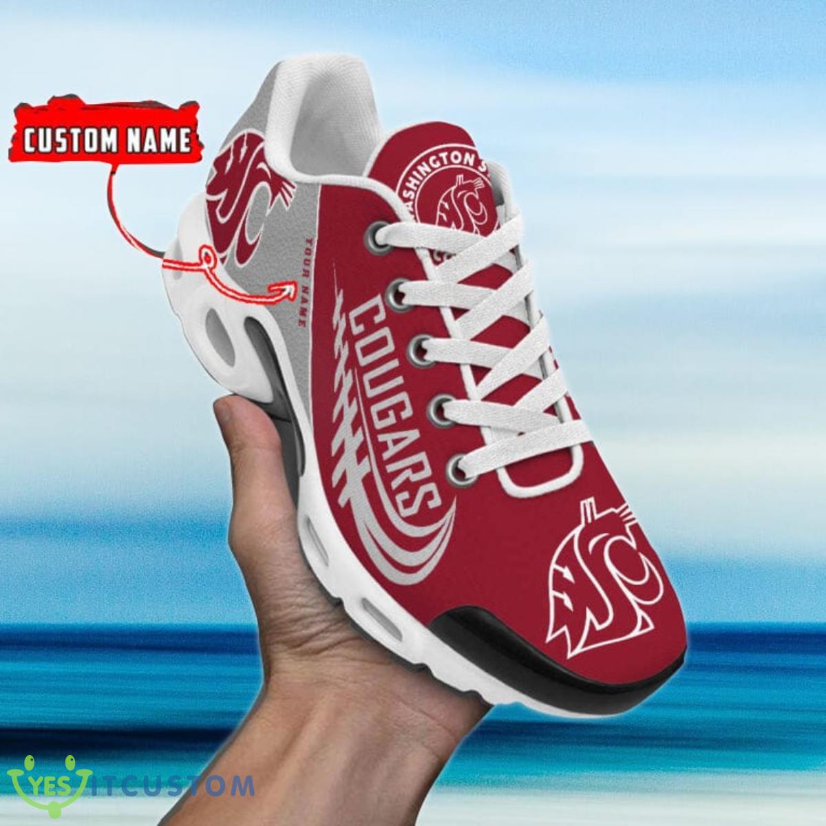 Washington State Cougars Personalized Name Air Cushion Sports Shoes Sneaker KLTNS220485 - Famjoys Washington State Cougars Personalized Name Air Cushion Sports Shoes Sneaker KLTNS220485 - Famjoys