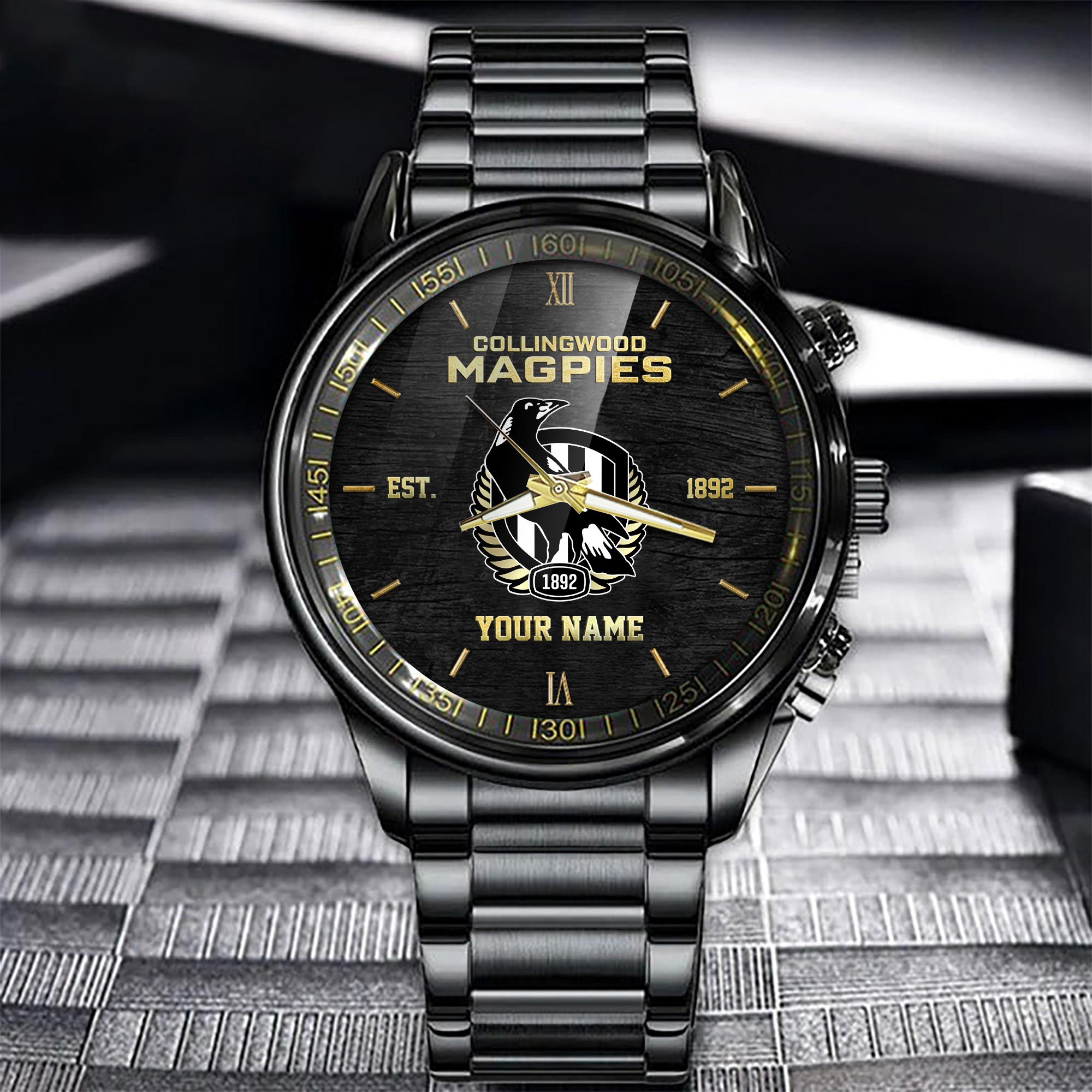 Watch Custom Your Name Collingwood Black - Famjoys Watch Custom Your Name Collingwood Black - Famjoys