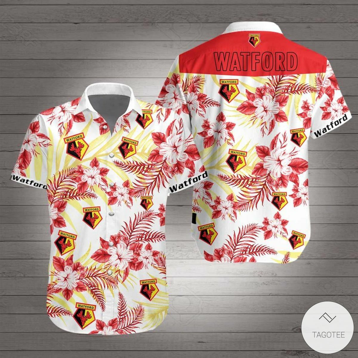 Watford F.c Hawaiian Shirt - Famjoys Watford F.c Hawaiian Shirt - Famjoys