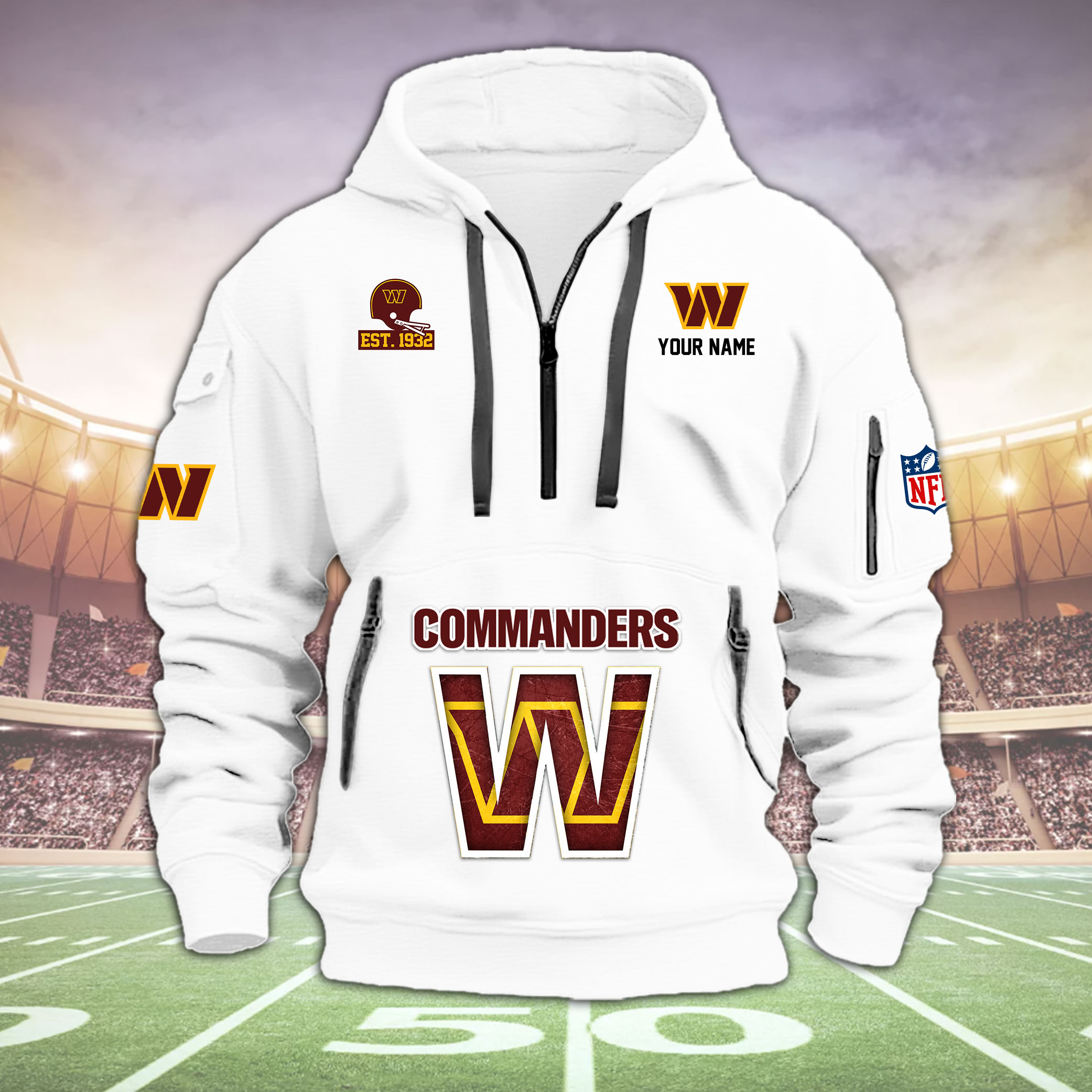 WDRNVM12315 Washington Commanders Heavy Hoodie - Famjoys WDRNVM12315 Washington Commanders Heavy Hoodie - Famjoys