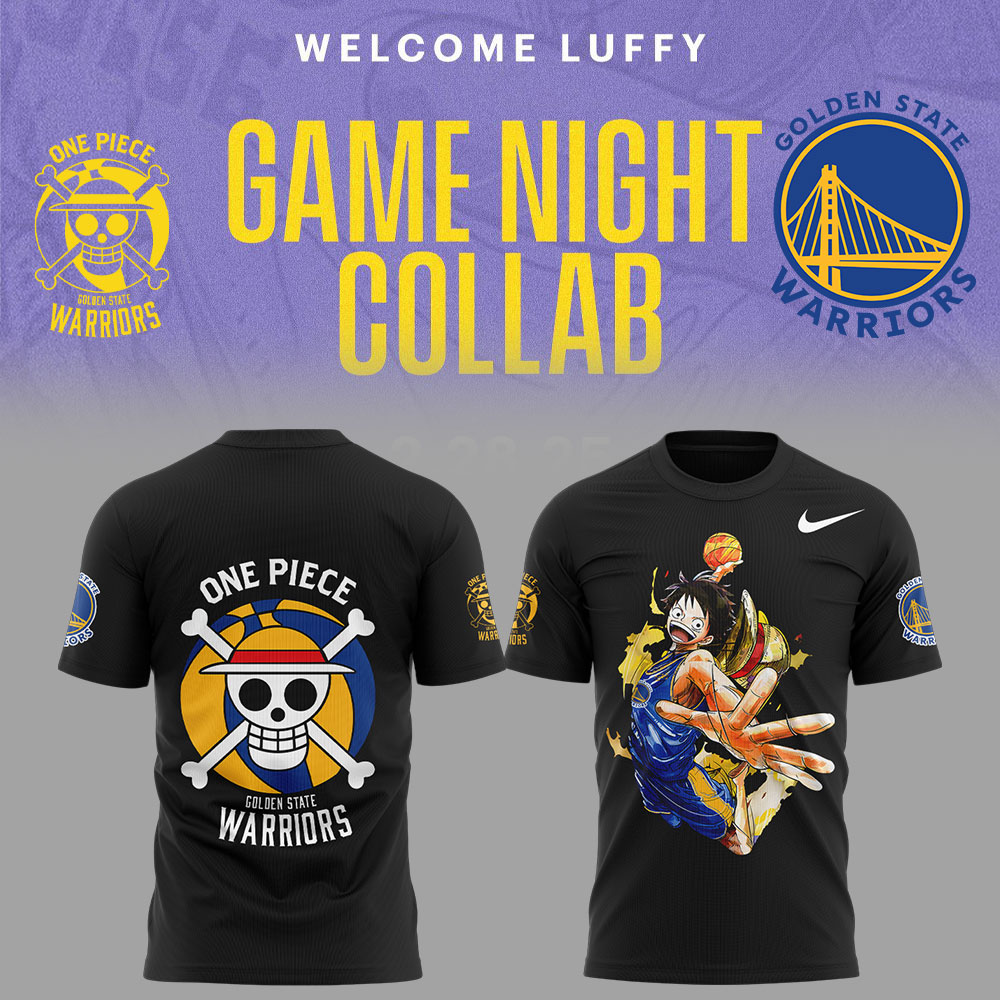Welcome Luffy are joining the Golden State Warriors Black Tshirt Set+NT26122433ID10DS10 - Famjoys Welcome Luffy are joining the Golden State Warriors Black Tshirt Set+NT26122433ID10DS10 - Famjoys