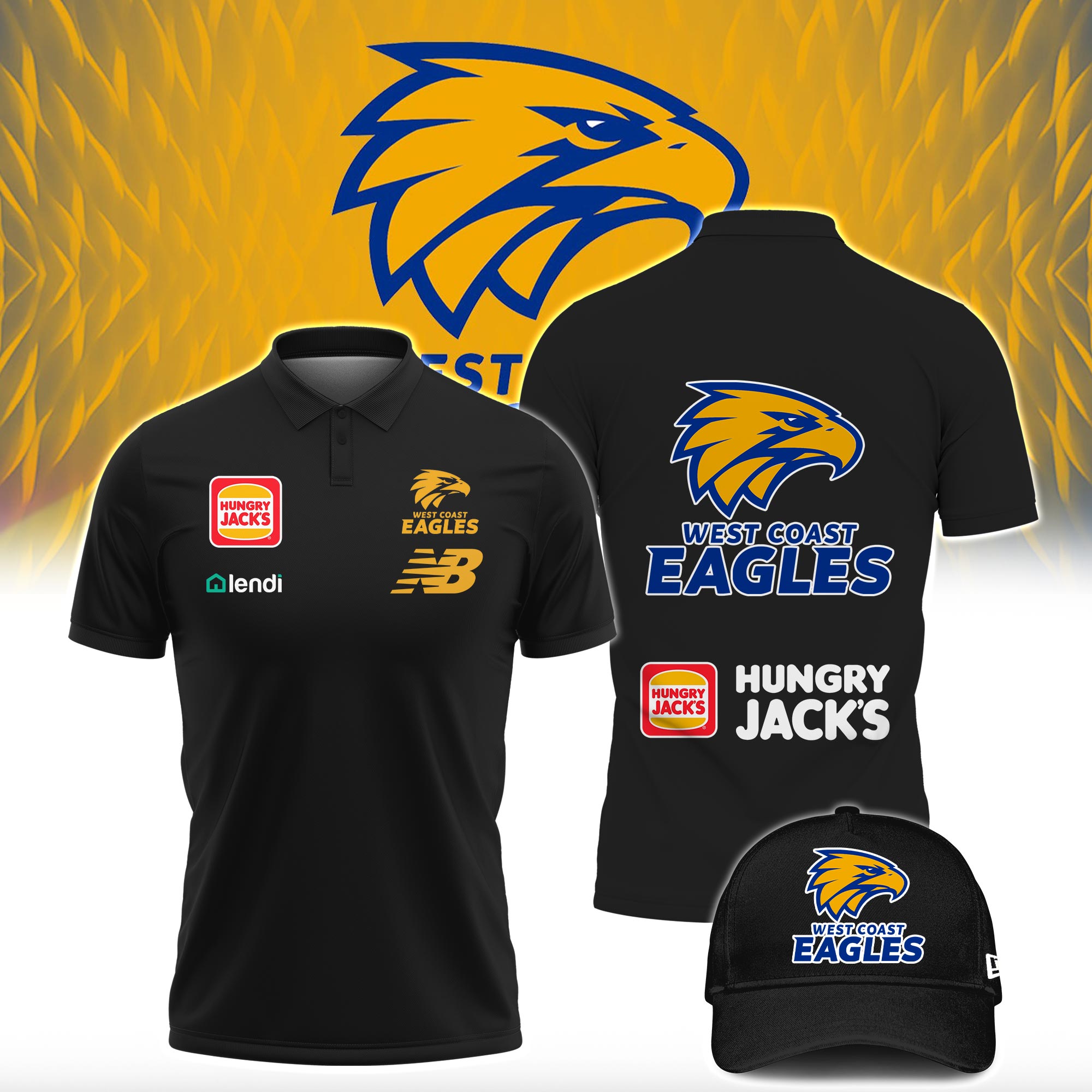 West Coast Eagles AFL Polo - Famjoys West Coast Eagles AFL Polo - Famjoys