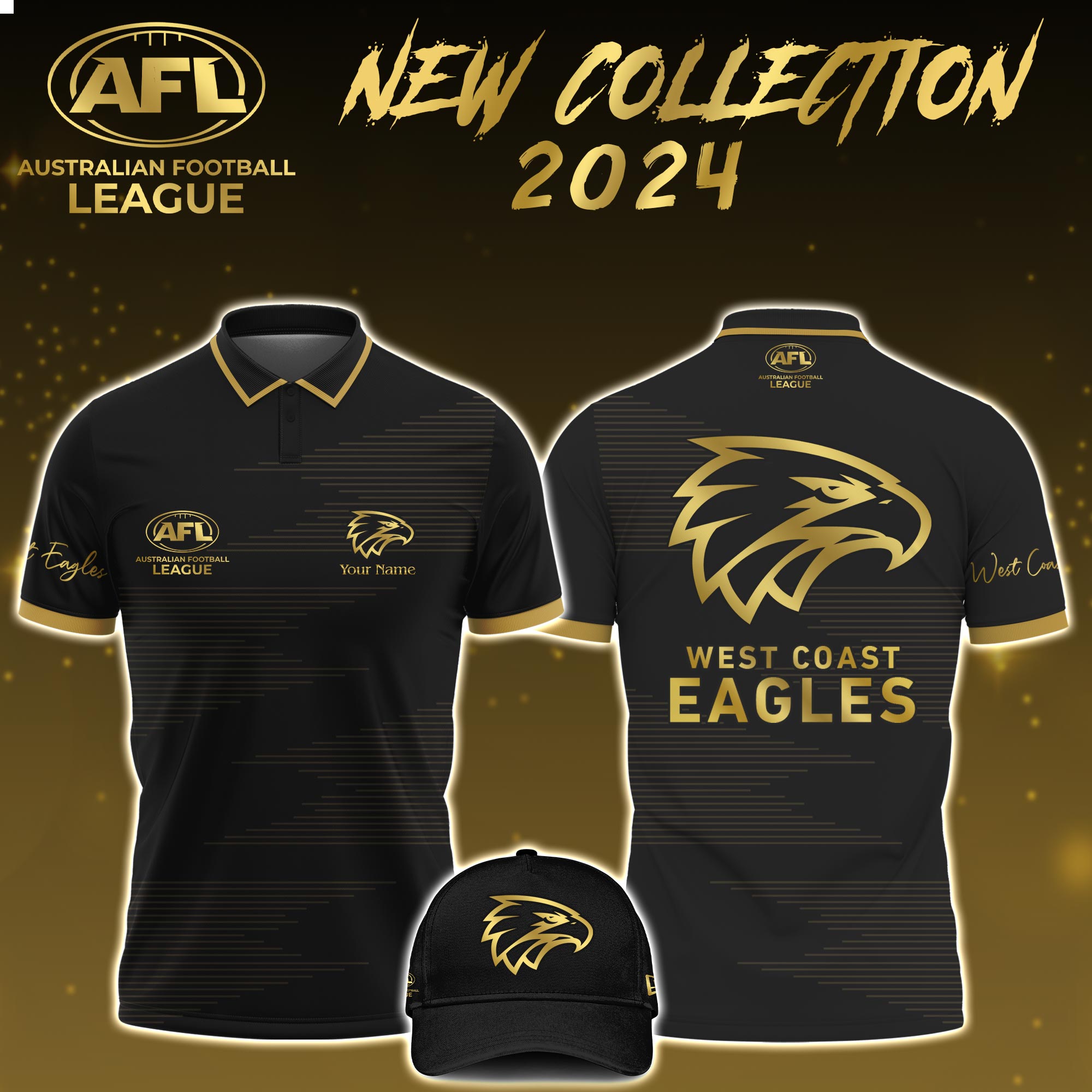 West Coast Eagles AFL Polo - Famjoys West Coast Eagles AFL Polo - Famjoys