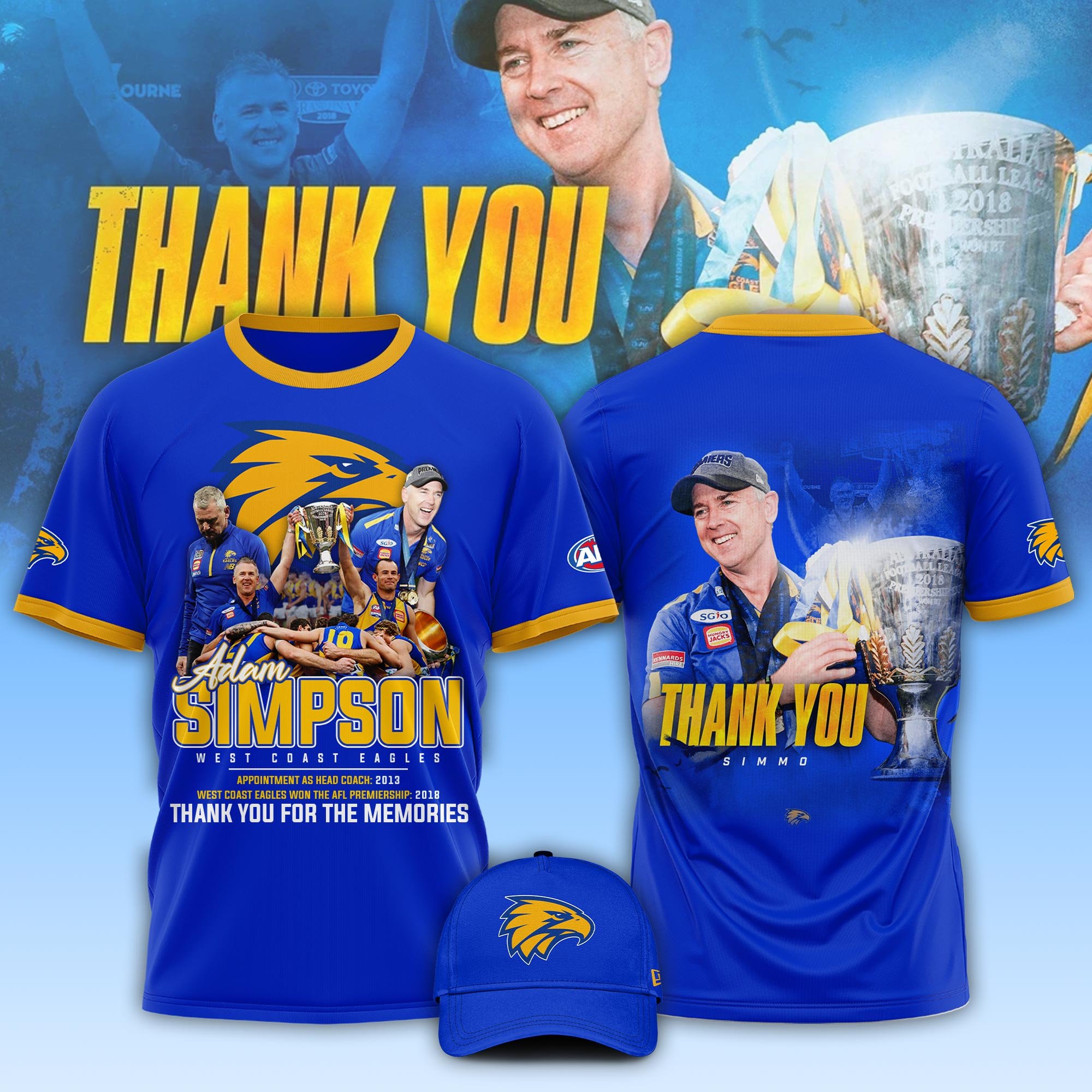 West Coast Eagles Thank You For The Memories Tee - Famjoys West Coast Eagles Thank You For The Memories Tee - Famjoys