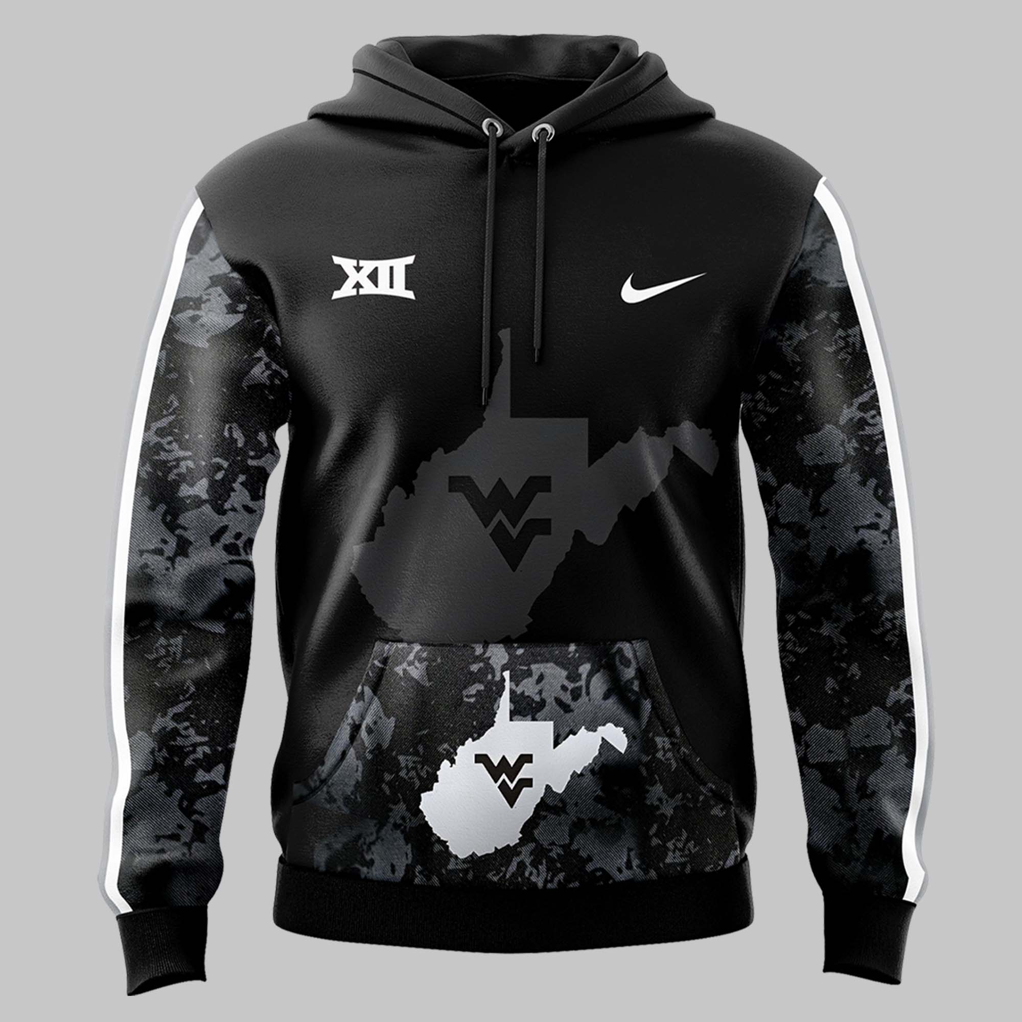 West Virginia Coal Rush Blackout Hoodie - Famjoys West Virginia Coal Rush Blackout Hoodie - Famjoys