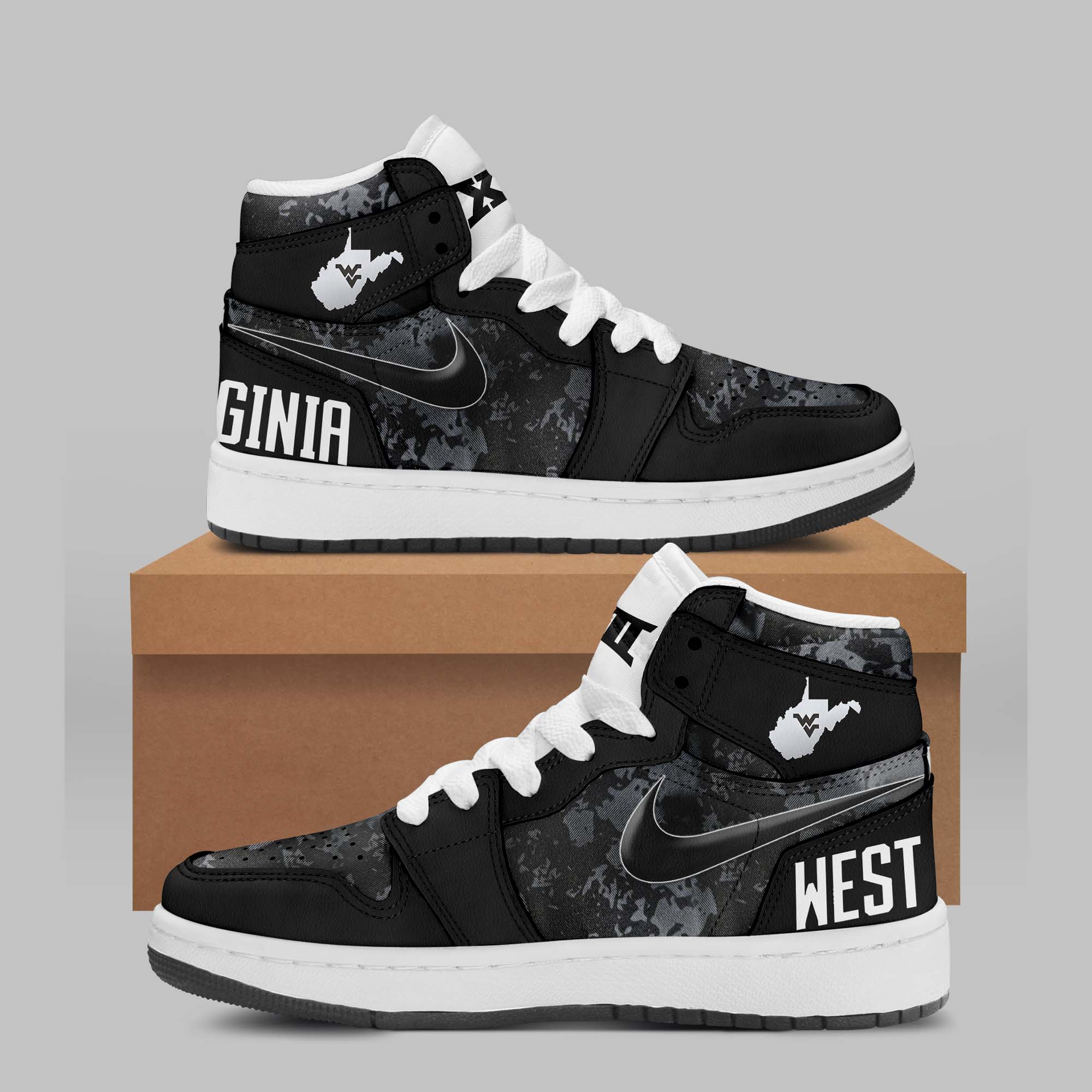 West Virginia Coal Rush Blackout Shoes