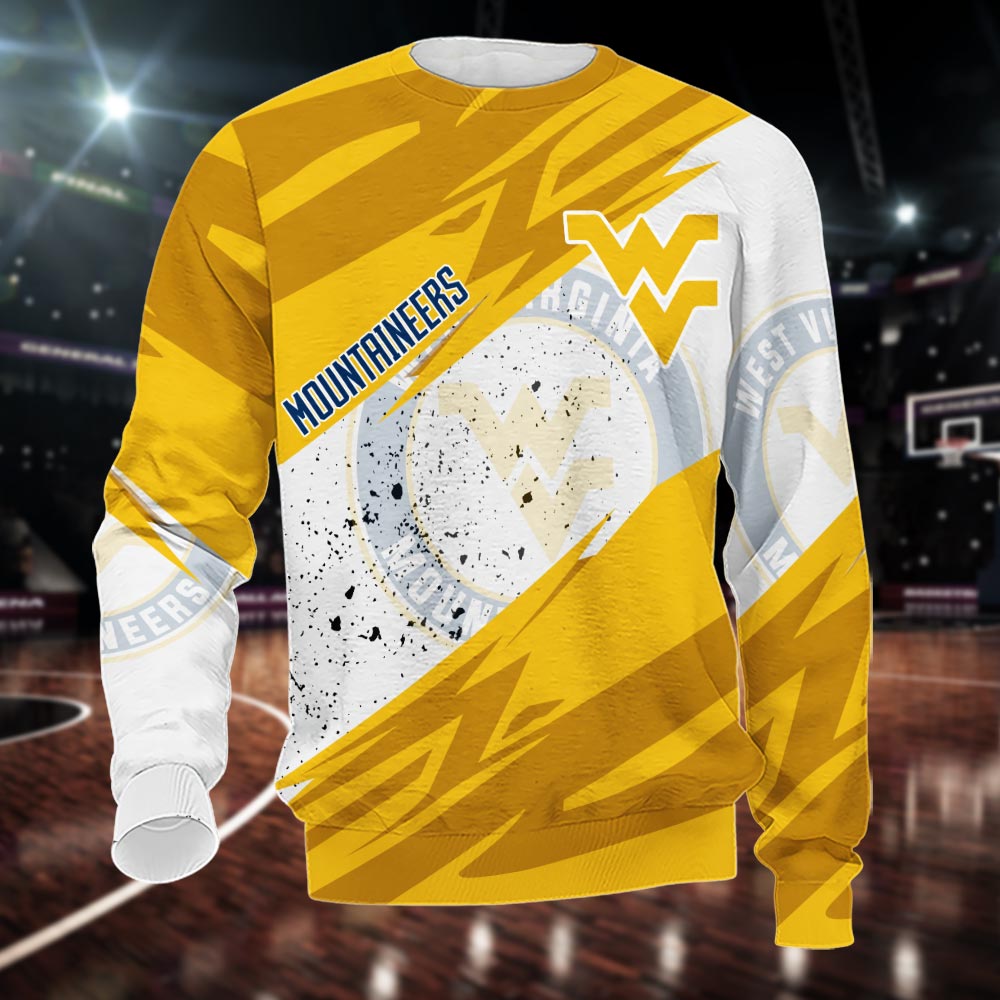 West Virginia Mountaineers All Over Print Apparel - Famjoys West Virginia Mountaineers All Over Print Apparel - Famjoys