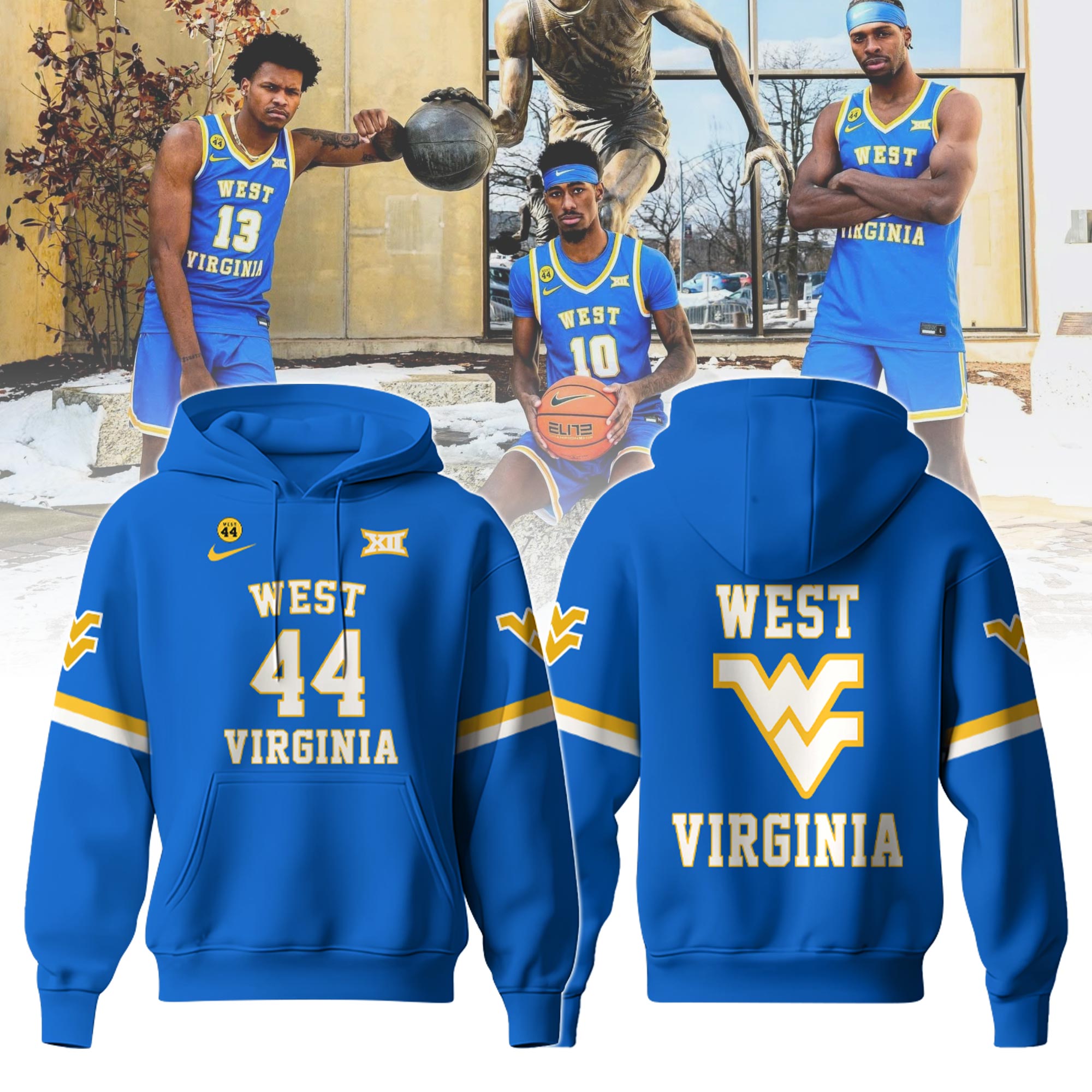 West Virginia Mountaineers basketball Jerry West 44 unisex Hoodie #2 - Famjoys West Virginia Mountaineers basketball Jerry West 44 unisex Hoodie #2 - Famjoys