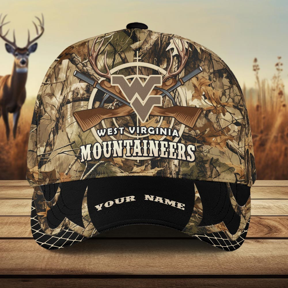 West Virginia Mountaineers Camo Hunting Hat - Famjoys West Virginia Mountaineers Camo Hunting Hat - Famjoys