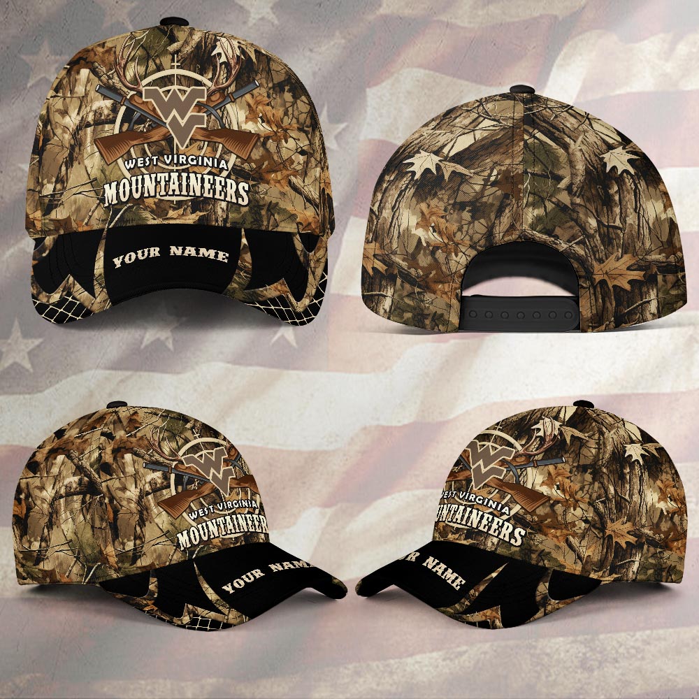 West Virginia Mountaineers Camo Hunting Hat - Famjoys West Virginia Mountaineers Camo Hunting Hat - Famjoys