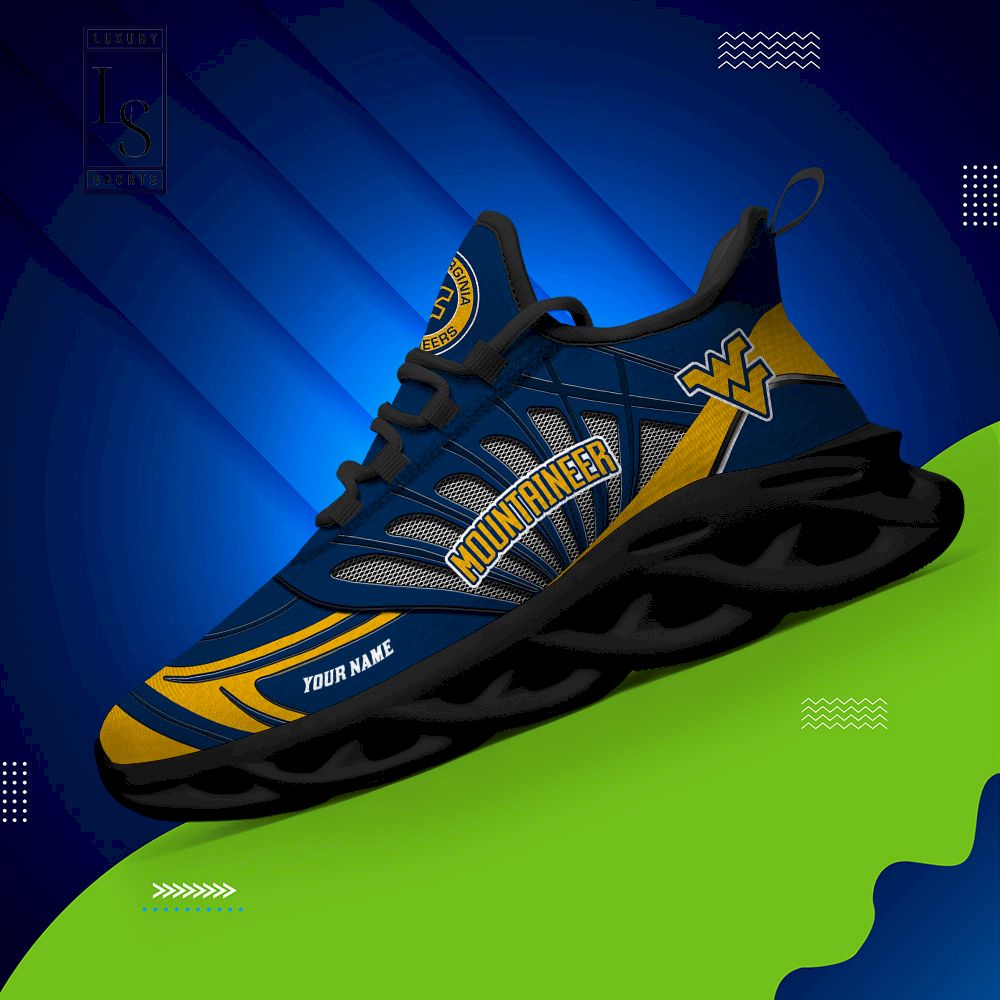 West Virginia Mountaineers Custom Name Max Soul Shoes - Famjoys West Virginia Mountaineers Custom Name Max Soul Shoes - Famjoys