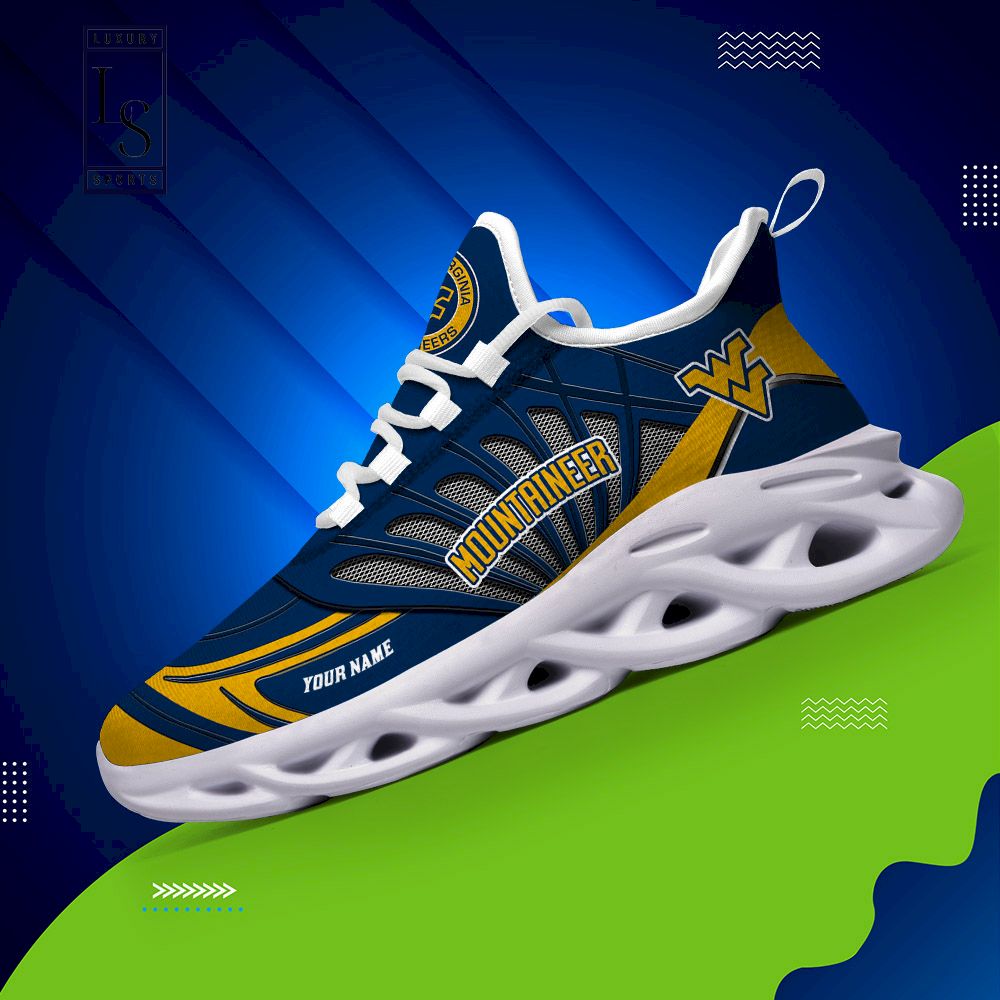 West Virginia Mountaineers Custom Name Max Soul Shoes - Famjoys West Virginia Mountaineers Custom Name Max Soul Shoes - Famjoys