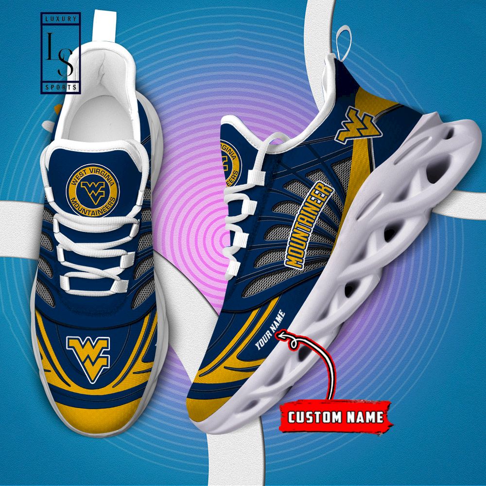 West Virginia Mountaineers Custom Name Max Soul Shoes - Famjoys West Virginia Mountaineers Custom Name Max Soul Shoes - Famjoys