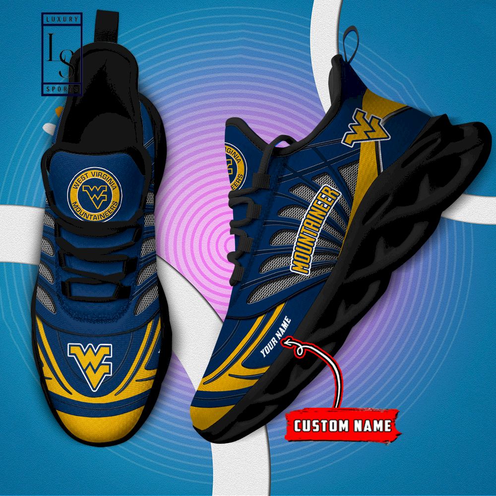 West Virginia Mountaineers Custom Name Max Soul Shoes - Famjoys West Virginia Mountaineers Custom Name Max Soul Shoes - Famjoys